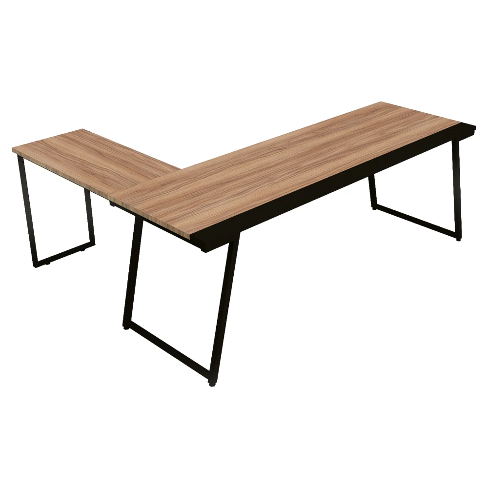 Mesa de escritório em L industrial Soho com extensão